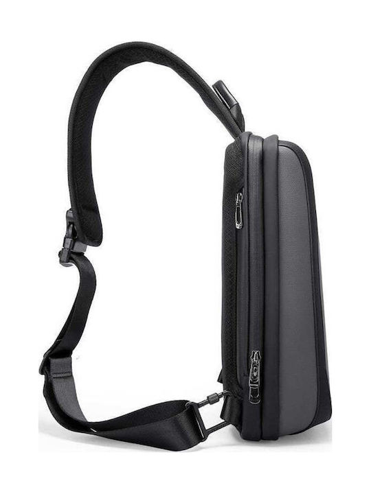 Herren Schulter / Crossbody Tasche Grau