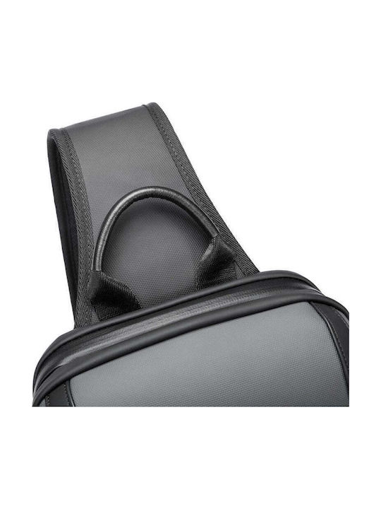 Herren Schulter / Crossbody Tasche Grau