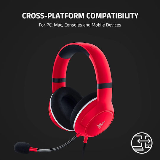 Razer Kaira X Over Ear Gaming Headset with 3.5 mm Connection Pulse Red for Nintendo Switch / PC / XBOX