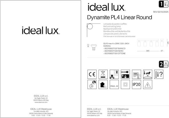 Ideal Lux Spot in Schwarz Farbe