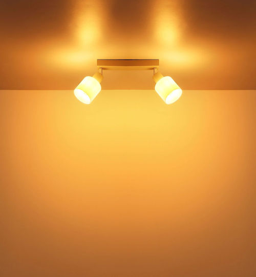 Globo Lighting Doppel-Spot in Beige Farbe