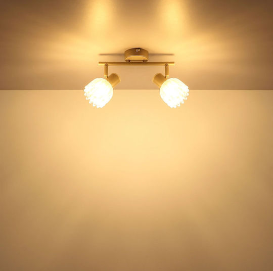 Globo Lighting Двойно Спот с Цокъл E14 в Бежов Цвят