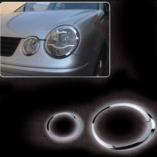 Маски За Фарове Преден Vw Polo 03 Сребърни