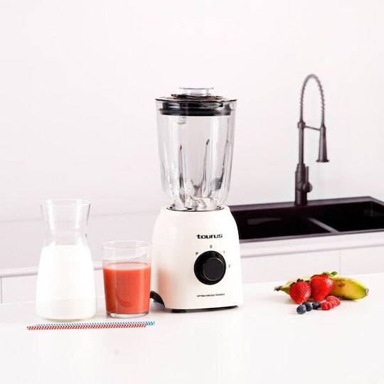 Taurus Optima Vintage Μπλέντερ με Γυάλινη Κανάτα 1.8 lt 1500W Cream