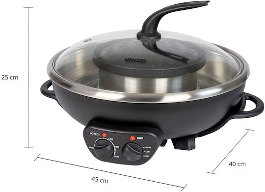 Unold Vas Pentru Fondue Electric Din Oțel Inoxidabil Gri 45x40x25cm
