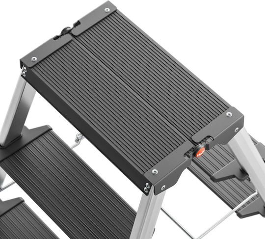 Hailo Aluminium-Leiter mit 2x3 Stufen