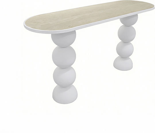 Perla Konsolentisch Holz Off White M150xB45xH76cm