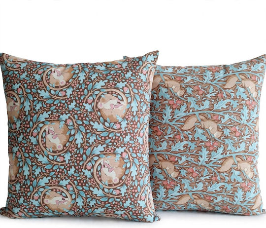 Oxygen Zierkissen Sofa-Kissen Mouse & Squirel Mehrfarbig 45x45cm