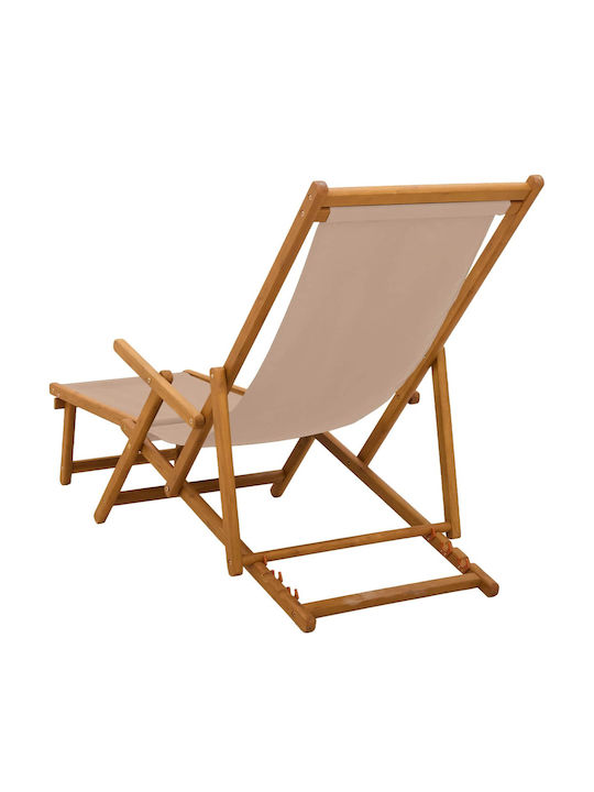 Doppelter Hölzerner Garten- und Pool-Liegestuhl Braune 195x61x95cm