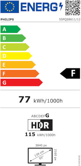 Philips Smart Τηλεόραση 55" 4K UHD LED 55PQS8611/12 HDR (2026)