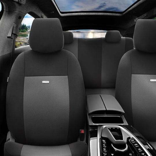 Car Seat Covers Otom Flex Design Universal Cotton Fabric Rachel Set Front Rear 10 Pieces Black Flx-101