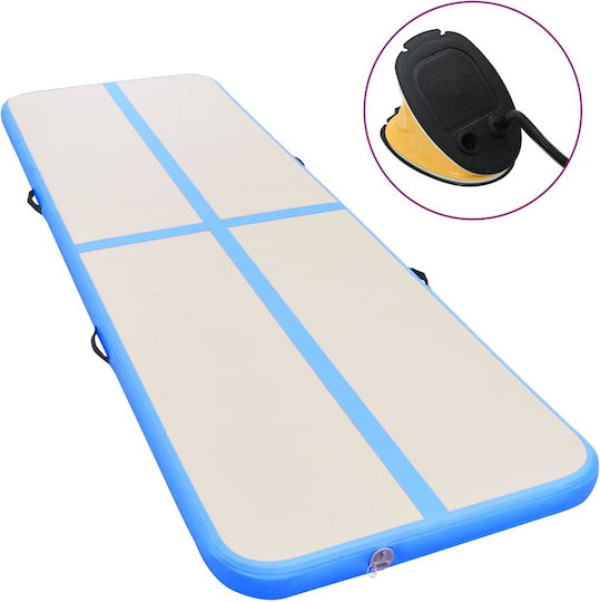 vidaXL AirTrack Στρώμα Ενόργανης Γυμναστικής Μπλε (300x100x10cm)