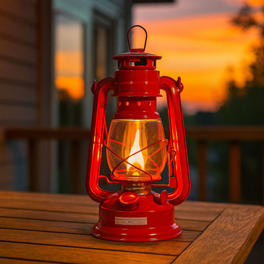 SGTT Lampă de Petrol pentru Camping (Ambalaj cu Butelie) Roșu