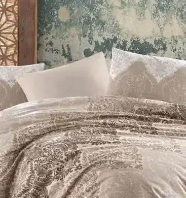 Set Huse Pentru Pilote Bumbac Satinat 200x220cm Dublu Cu 2 Fețe De Pernă & 1 Cearșaf Satin