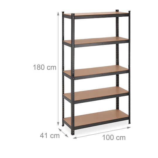 Relaxdays Ραφιέρα Dexion 100x41x180εκ. με 5 Ράφια
