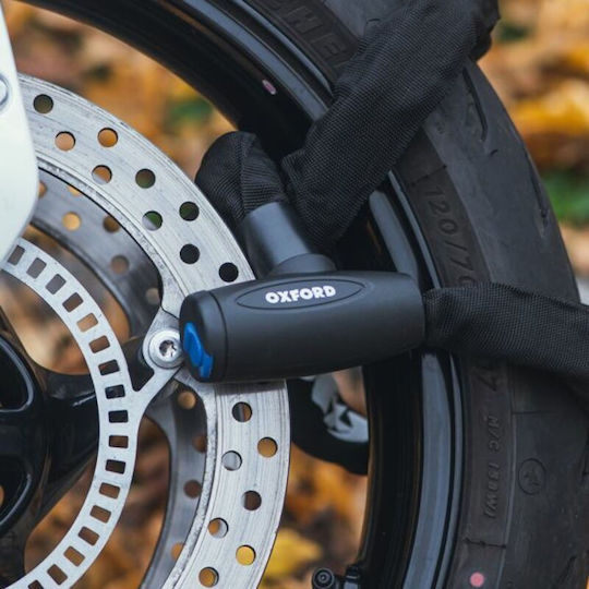 Oxford Gp Motorradschlosskette 2m 8mm Verriegelungsklammer