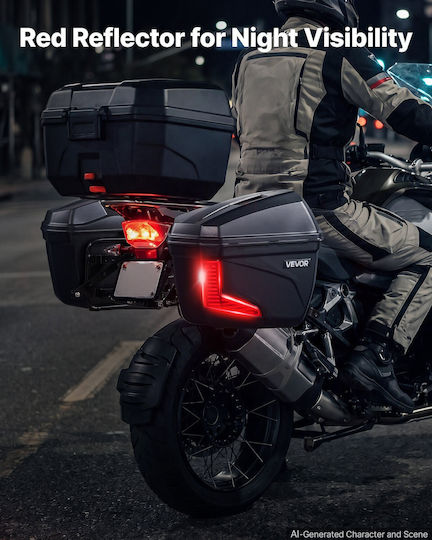 Vevor Geantă Laterală pentru Motocicletă 46l 23l*2 Geantă de Șa pentru Motocicletă de Uz General Abs Impermeabile Detașabile Cutii Laterale pentru Motocicletă Stânga și Dreapta Cu Lacăt de Siguranță Depozitare Bagaje Set 2