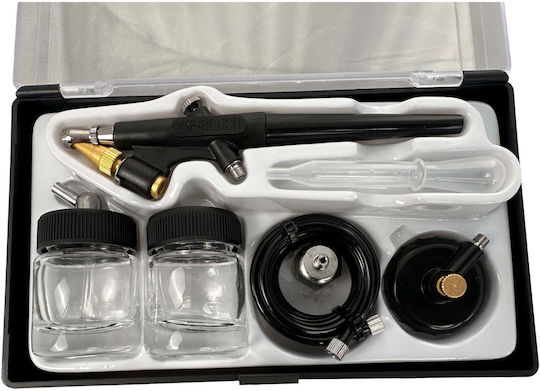 Gebo Aerograf cu Recipient 22ml Duza 0.5mm Presiune 3.5bar Cu Baterie Set