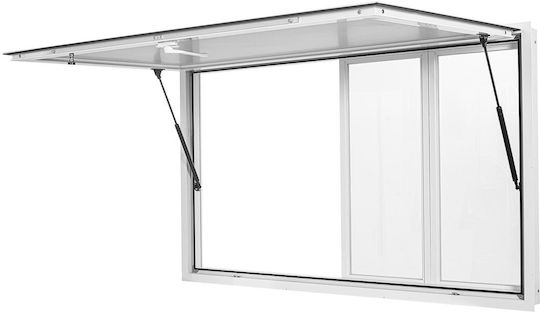 Vevor Concession Window 1524x915mm Service Window Aluminum Alloy Food Truck Serving Base Up To 85 Degrees 4 Sliding Acrylic Windows Awning Door Tow Hook Water Resistant