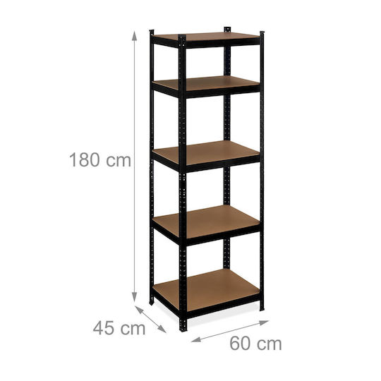 Relaxdays Dexions Ραφιέρα 60x45x180εκ. mit 5 Regalen