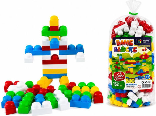 Hashtag Toys Cuburi de construit educative Bams Block pentru 3+ ani 152 buc HTB1192