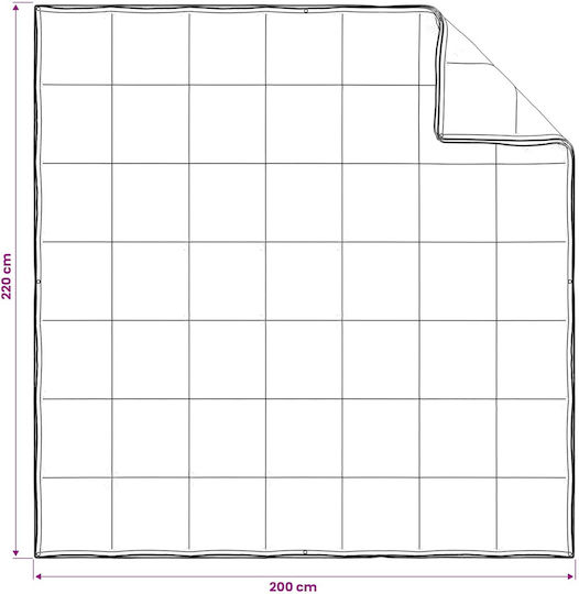 vidaXL Set Steppdecke Doppel 200x220cm Weiß 3 Stück
