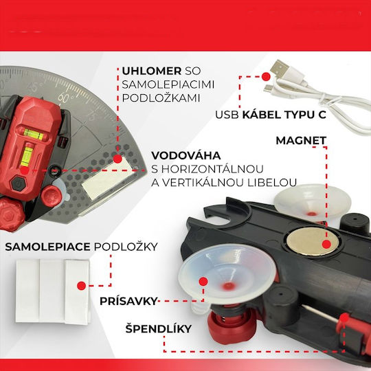 SGTT Nivela Laser Liniară Cu Fascicul Verde 3.7V Cu Distanță De Lucru 20m
