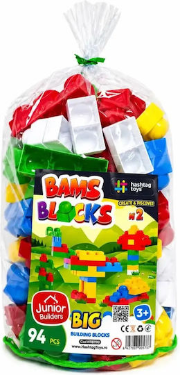 Hashtag Toys Cuburi de Construit Educative Bams Block 2 Builder Set pentru 3+ Ani 94 Buc HTB1191