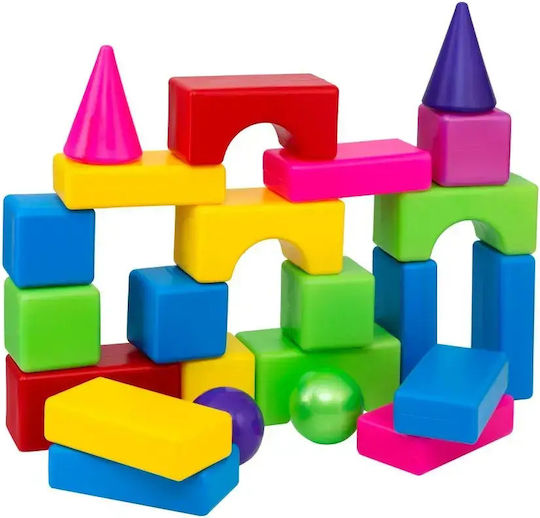 Hashtag Toys Cuburi de Construit Educative Multicolor Block Builder Set 1 pentru 3+ Ani 27 Buc HTB1186