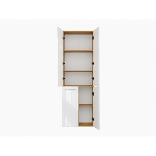 Epipla1.gr Nolmaru 100 Шкаф за Баня 60x30x174cm Кафяв