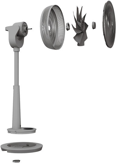 Duux Ventilator Sockel 19W Lüfterdurchmesser 34cm mit Fernbedienung Graues