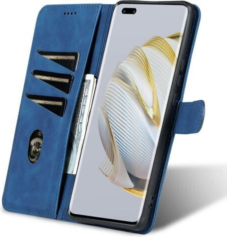 Azns Wallet Δερμάτινο Navy Μπλε (Huawei Nova 10)
