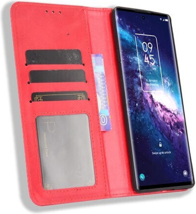 Wallet Synthetic Leather Red (TCL 20 Pro 5G)
