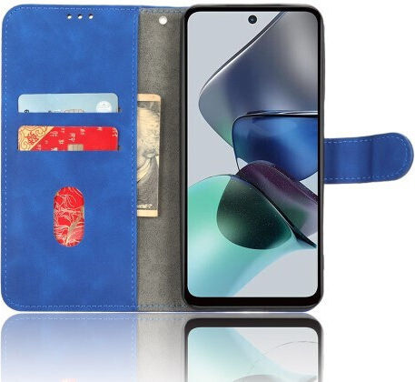Wallet Leather Blue (Moto G23)
