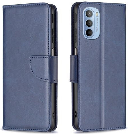 Support View Wallet Leather Navy Blue (Moto G31)