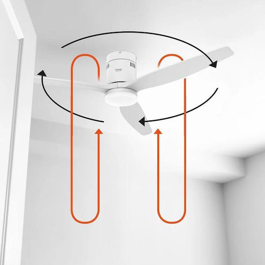 Taurus Ventilator de tavan 132cm cu lumină alb