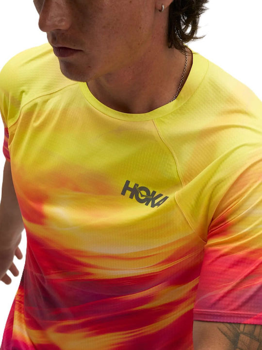Sportliche Herrenbluse Kurzarm Hoka Citrus Prt