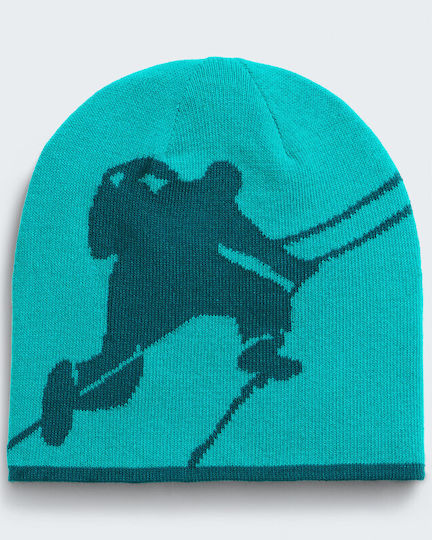 Highline Beanie Unisex Wendbarer Strickmütze in Grün