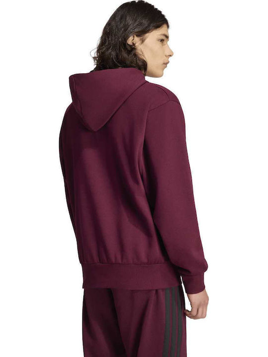 adidas M Feelcozy Ζακέτα Μπορντό με Κουκούλα