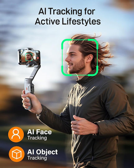 Hohem Isteady X3 Se Stabilizator Mecanic Automat Cu Stabilizare Pe 3 Axe Design Ușor Pliabil Compact Stabil Detașabil Cu Telecomandă Durata Bateriei De 11 Ore Ideal Pentru Vlogging Călătorii Gri