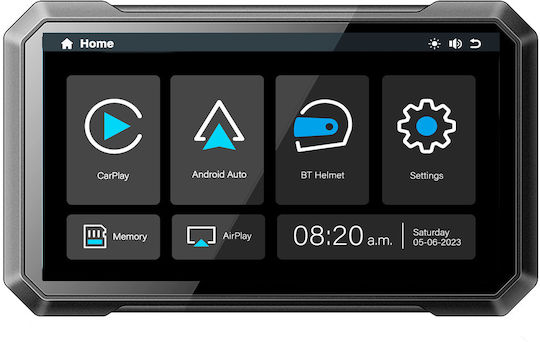 Mintech C7 Motorcycle Navigation System Supports Android Auto & Apple Carplay 7-inch Display Waterproof