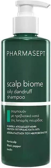 Pharmasept Scalp Biome Oily Dandruff Шампоан за Чувствителен Скалп против Пърхот за Мазна Коса 400ml