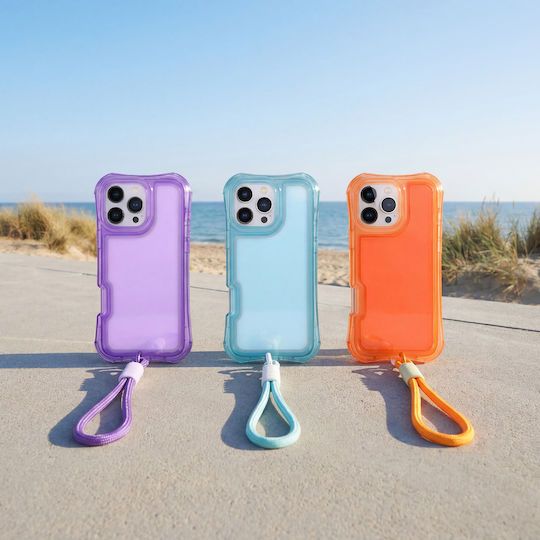 Umschlag Rückseite Silikon mit Nackenriemen Orange Galaxy S26 Ultra