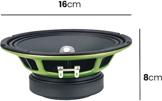 Avizar Difuzoare Auto 350w 16cmx16cm Sunet Clar Puternic Negru Verde