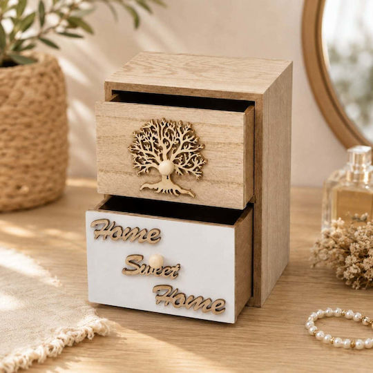 Velve Мини Малка Чекмедже Дървена 14x10x22см