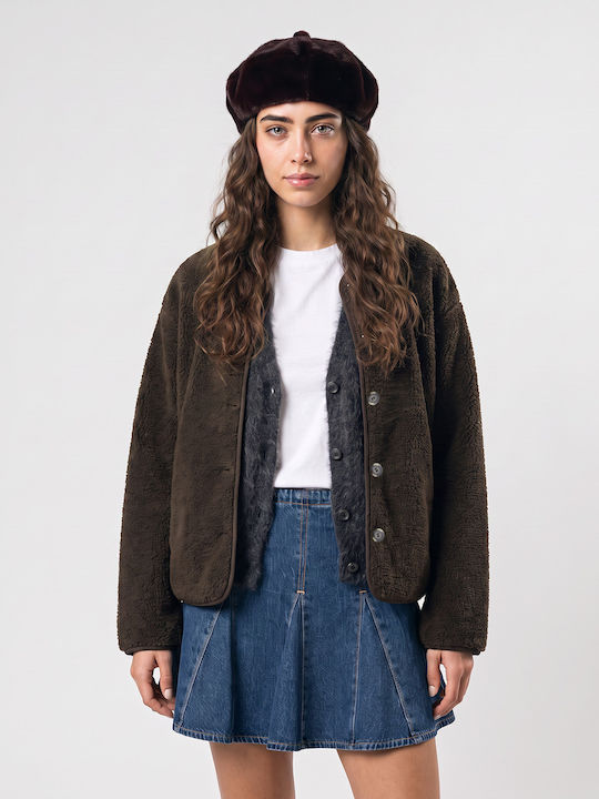 Women's Jacket for Spring Autumn Brown