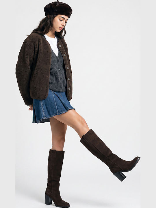 Women's Jacket for Spring Autumn Brown