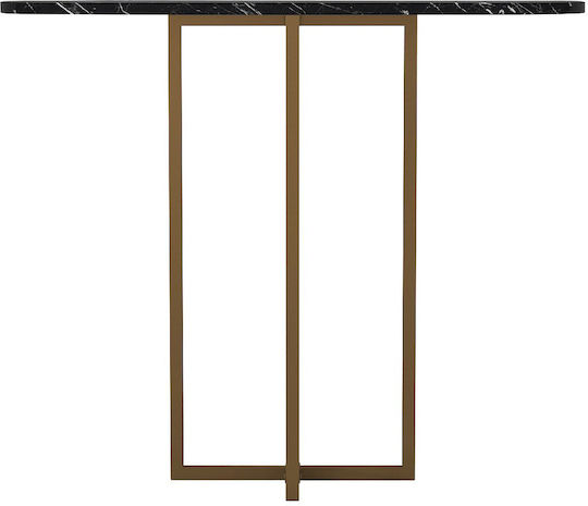 Consolă din Lemn și Marmură Black Marble L90xL29.6xÎ75cm