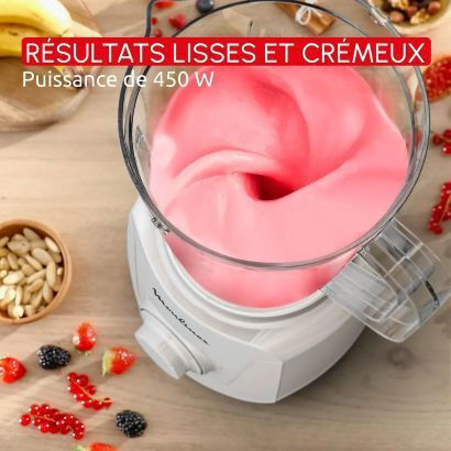 Moulinex Μπλέντερ με Πλαστική Κανάτα 1.85 lt 450W LM410BF0