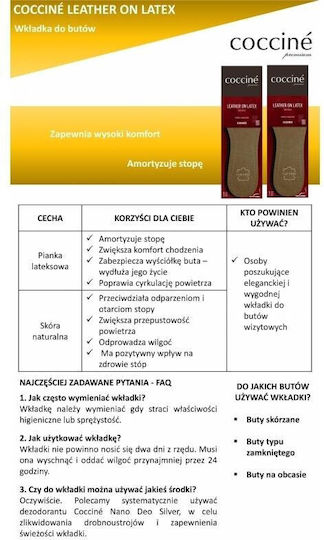 Coccine Δερμάτινοι Ανατομικοί Πάτοι Παπουτσιών 103073/37 2τμχ